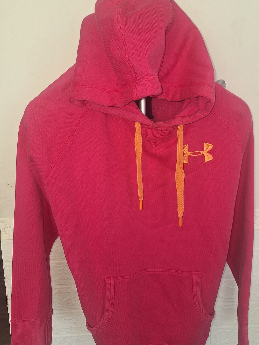 Under Armour Women’s Pink Hooded Sweater with Gold Accents